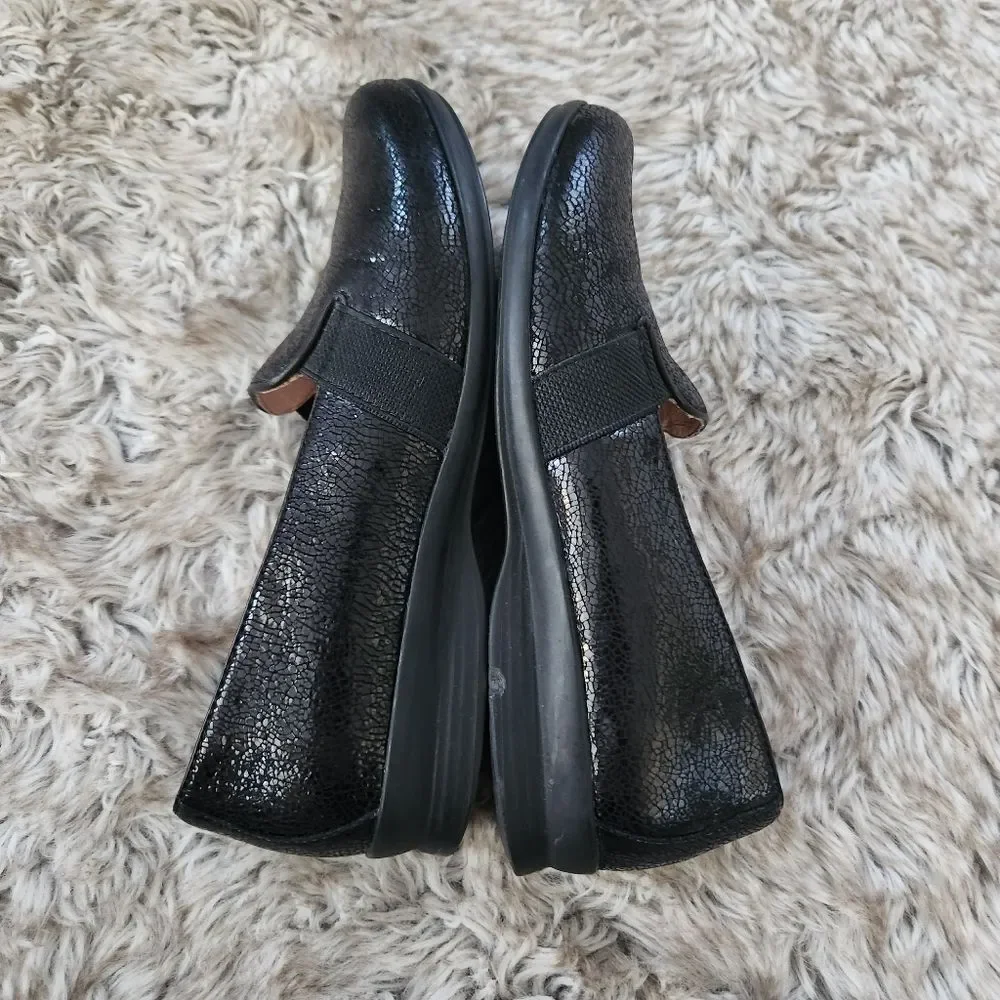 Dansko Addy 6700 Loafer Black Milled Nappa Leather Women's Size 37‎